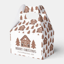 Merry Christmas Gingerbread House & Trees Geschenkschachtel