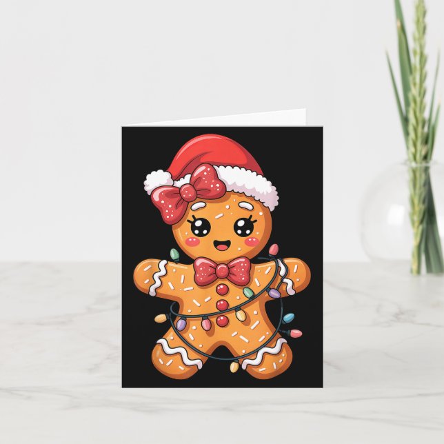 Merry Christmas Gingerbread  Karte (Vorderseite)