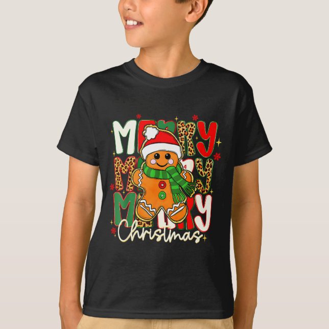 Merry Christmas Gingerbread Xmas Coquette Tis The  T-Shirt (Vorderseite)