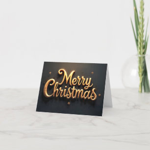 "Merry Christmas" goldene Schrift in Englisch Feiertagskarte