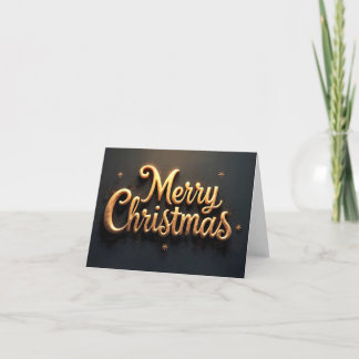 "Merry Christmas" goldene Schrift in Englisch  Feiertagskarte