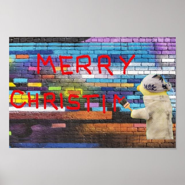 Merry Christmas Graffiti Poster (Vorne)