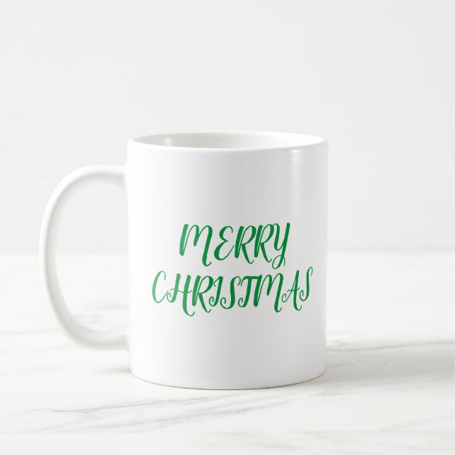 MERRY CHRISTMAS Green Kaffeetasse (Links)