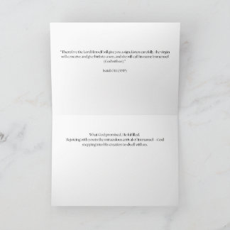 Merry Christmas Greeting Card Isaiah 7:14 (5x7) Dankeskarte