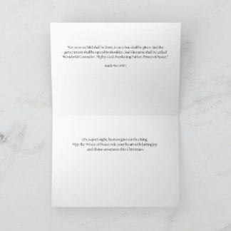 Merry Christmas Greeting Card Isaiah 9:6 5"x7"  Dankeskarte