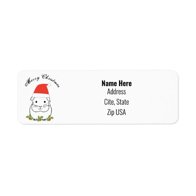 Merry Christmas Guinea Pig in a Santa Hat Return (Vorne)