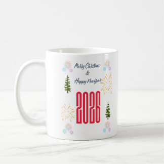 Merry Christmas & Happy New Year 2026 Mug – Festiv Kaffeetasse