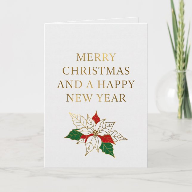 Merry Christmas & Happy New Year Card Karte (Vorderseite)