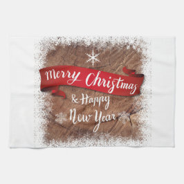 Merry Christmas & Happy New Year Geschirrtuch