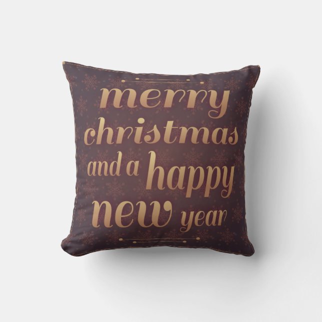 Merry Christmas & Happy New Year Kissen (Vorderseite)