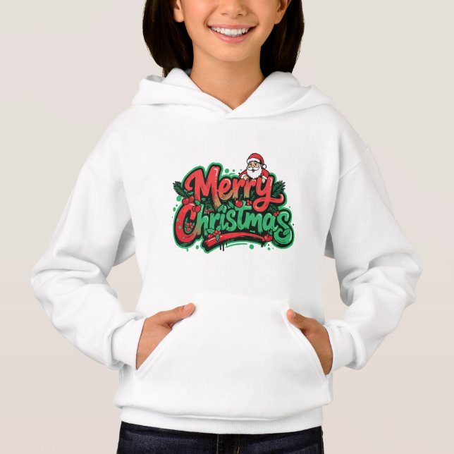 Merry Christmas Holiday Design Hoodie (Vorderseite)