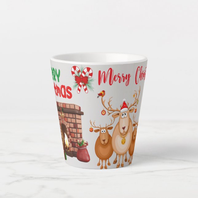Merry Christmas  holiday gift Milchtasse (Vorderseite)