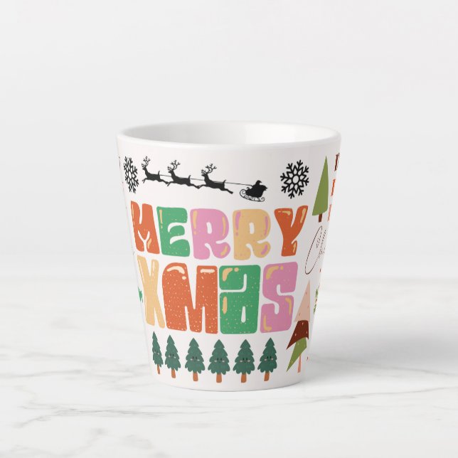 Merry Christmas  holiday gift Milchtasse (Vorderseite)