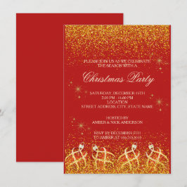 Merry Christmas Holiday Party Glitter Einladung