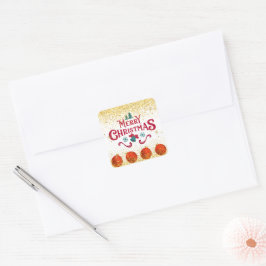 Merry Christmas Holiday Party Glitter Quadratischer Aufkleber