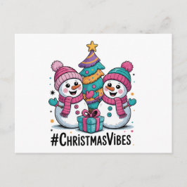 Merry Christmas Holiday Vibes Feiertagspostkarte