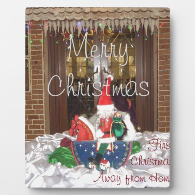 Merry Christmas holidays away from home Inspired A Fotoplatte (Vorderseite)