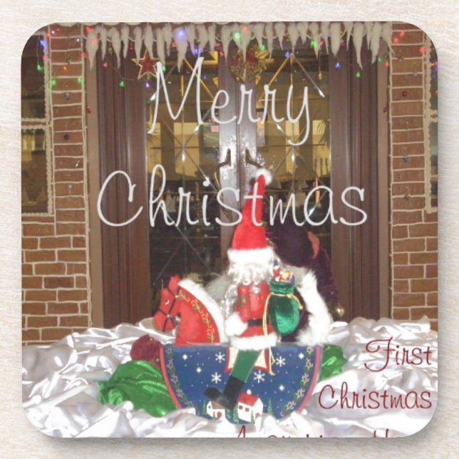 Merry Christmas holidays away from home Inspired A Getränkeuntersetzer (Vorderseite)