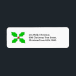 Merry Christmas Holly Custom Address Labels<br><div class="desc">Auf dieser Tafel finden Sie vier heilige Blätter,  die mit einer roten Beere versehen sind. Die Beere scheint ins Licht zu glitzern und die Blätter haben eine 3D-Qualität für sie. Der Text auf den Etiketten ist individuell anpassbar,  sodass Sie ihn für Ihre Weihnachtsbriefe personalisieren können.</div>