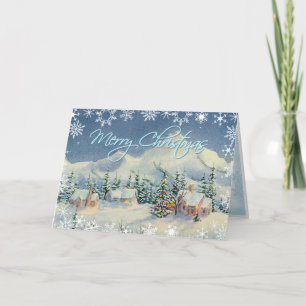 MERRY CHRISTMAS HOUSES by SHARON SHARPE Feiertagskarte