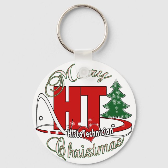 MERRY CHRISTMAS HT HISTOTECHNICIAN SCHLÜSSELANHÄNGER (Vorderseite)