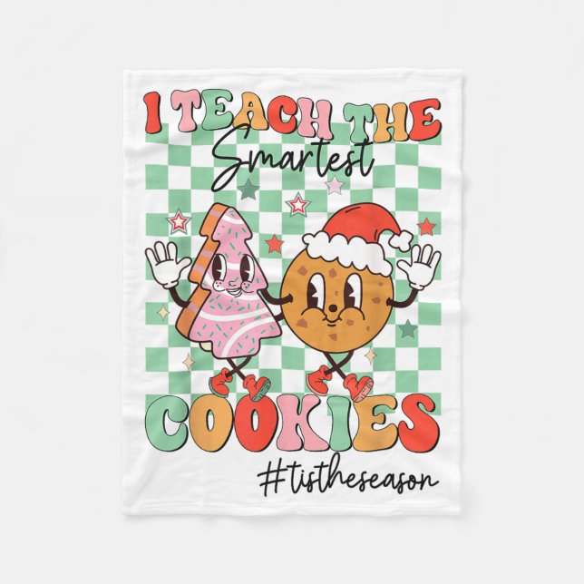Merry Christmas I Teach The Smartest Cookies Teach Fleecedecke (Vorderseite)