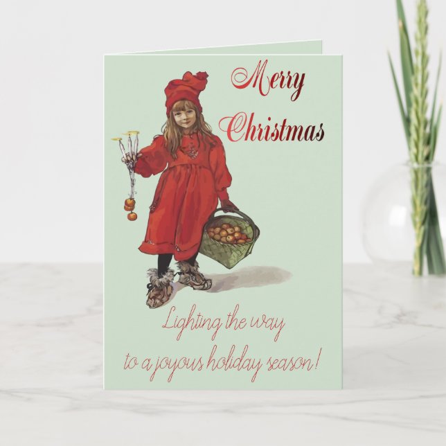 Merry Christmas Iduna Scandinavian Holiday Karte (Vorderseite)
