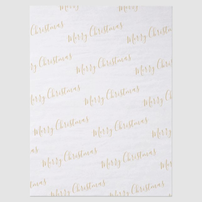 Merry Christmas in Gold, or Your Message Seidenpapier (Vorderseite)