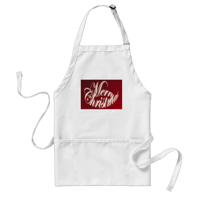 Merry Christmas in Red Apron Schürze (Vorne)