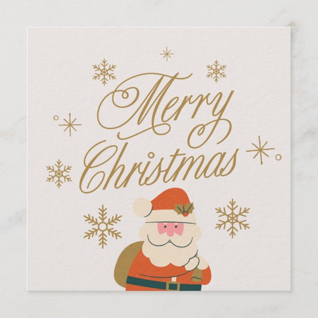 Merry Christmas Invitation Card Einladung (Vorderseite)