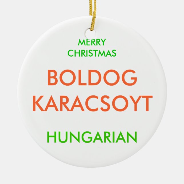 MERRY CHRISTMAS, KERAMIK ORNAMENT (Vorne)