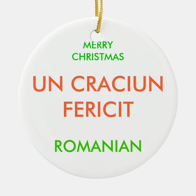 MERRY CHRISTMAS, KERAMIK ORNAMENT (Vorne)