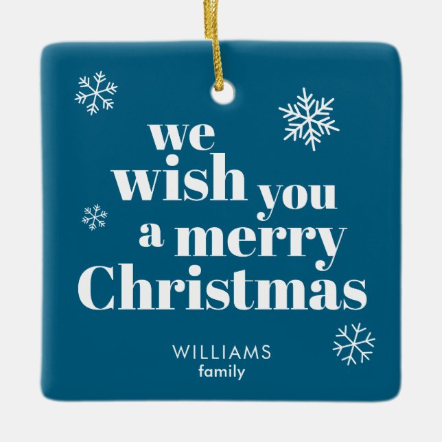 Merry Christmas  Keramikornament (Vorderseite)