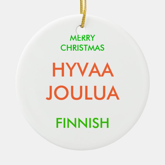MERRY CHRISTMAS, KERAMIKORNAMENT (Vorne)