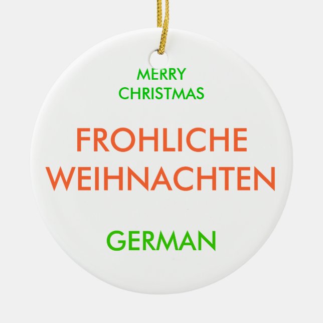 MERRY CHRISTMAS, KERAMIKORNAMENT (Vorne)