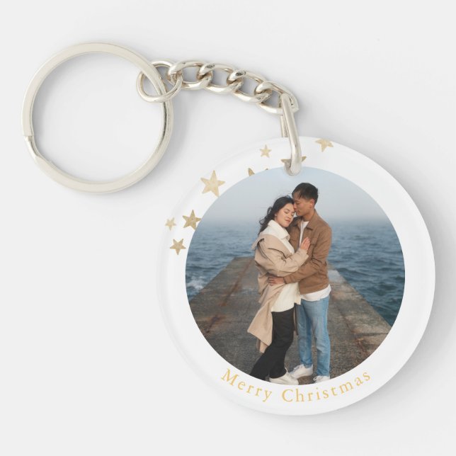 Merry Christmas Keychain Schlüsselanhänger (Vorderseite)