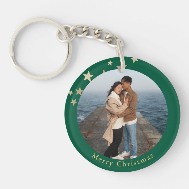 Merry Christmas Keychain Schlüsselanhänger (Vorderseite)
