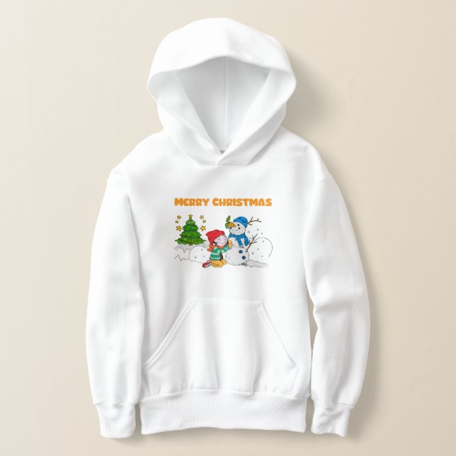 Merry Christmas Kid Building Snowman Festive T-Shi (Poser)