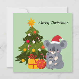 Merry Christmas Koala Bear Feiertagskarte