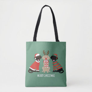 Merry Christmas Labrador Retriever Hunde Tasche