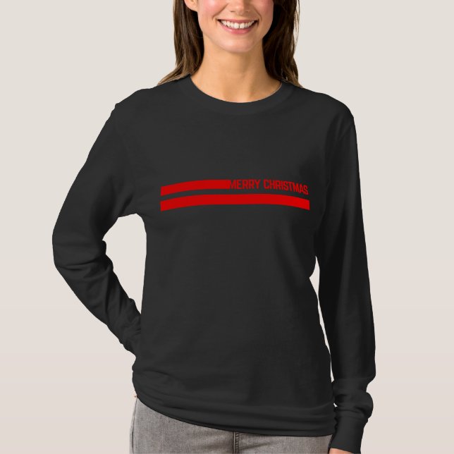 merry christmas lines T-Shirt (Vorderseite)