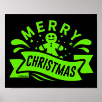 MERRY CHRISTMAS lustiger Lebkuchenmann