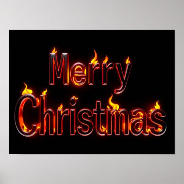 Merry Christmas Luxury Typography Poster Paper 35 (Vorne)