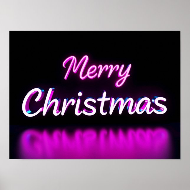 Merry Christmas Luxury Typography Poster Paper H27 (Vorne)