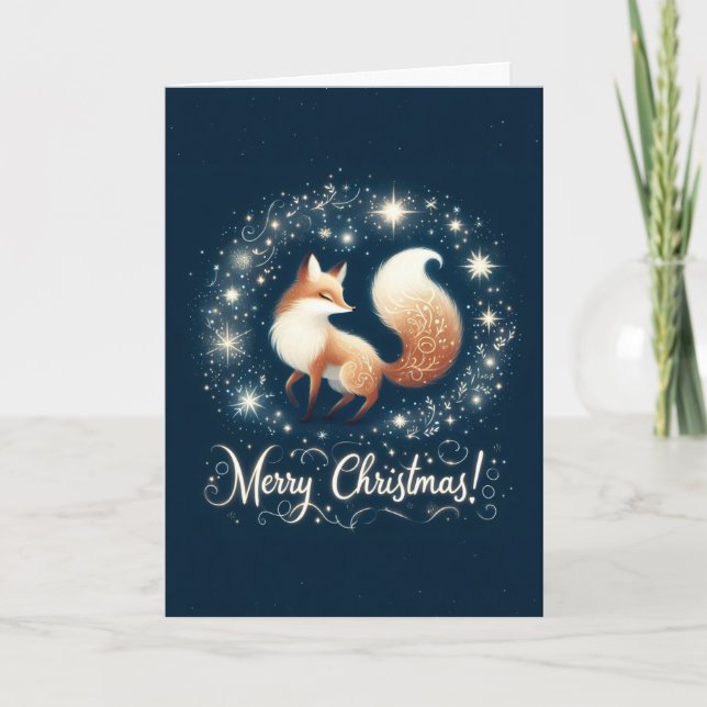 Merry Christmas - Magical Fox Karte (Vorderseite)
