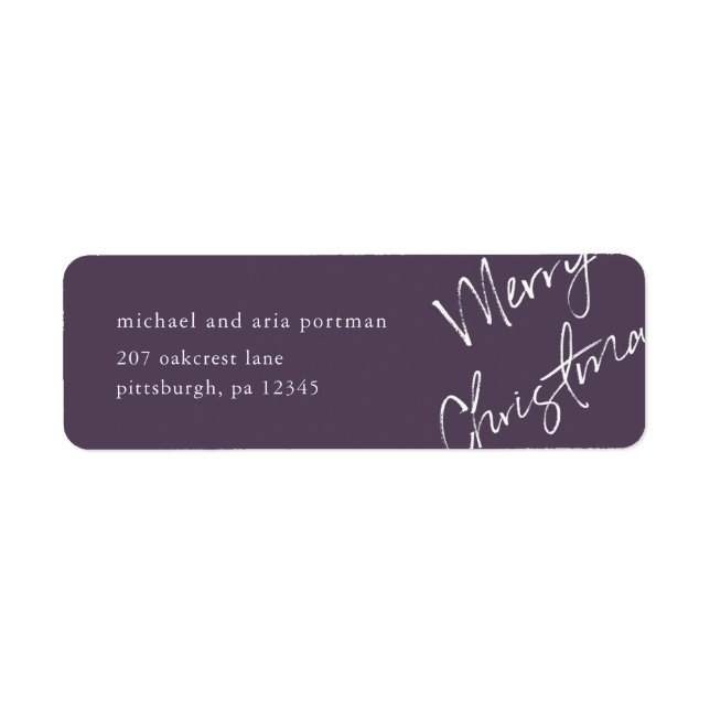 Merry Christmas Mailing Label (Vorne)