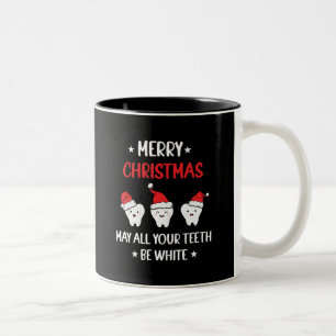 Merry Christmas - May All Your Teeth Be White Zweifarbige Tasse