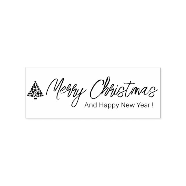 Merry Christmas Minimalist Gummistempel (Prägung)