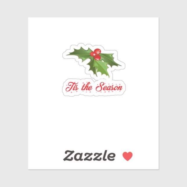 Merry Christmas Mistletoe Aufkleber (Blatt)