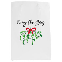 MERRY CHRISTMAS Mistletoe Kiss Festivals Urlaub Sp Mittlere Geschenktüte